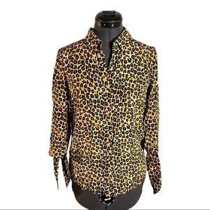 Juicy Couture Cheetah Button Down Shirt in size 0